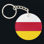 North Ossetia Flag Key Ring<br><div class="desc">Patriotic flag of North Ossetia Alania.</div>