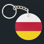 North Ossetia Flag Key Ring<br><div class="desc">Patriotic flag of North Ossetia Alania.</div>