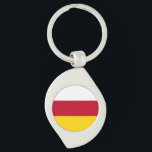 North Ossetia Flag Key Ring<br><div class="desc">Patriotic flag of North Ossetia Alania.</div>