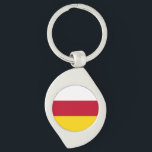 North Ossetia Flag Key Ring<br><div class="desc">Patriotic flag of North Ossetia Alania.</div>