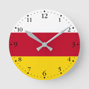 North Ossetia Flag Round Clock