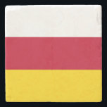 North Ossetia Flag Stone Coaster<br><div class="desc">Patriotic flag of North Ossetia Alania.</div>