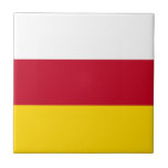 North Ossetia Flag Tile<br><div class="desc">Patriotic flag of North Ossetia Alania.</div>