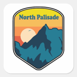 North Palisade California Sunrise Square Sticker