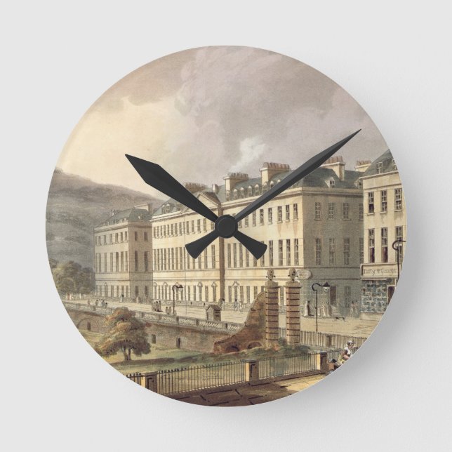 North Parade, from 'Bath Illustrated by a Series o Round Clock (Front)