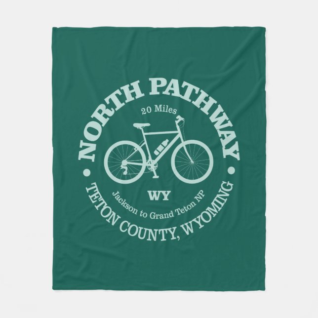 North Pathway (cycling) Fleece Blanket (Front)