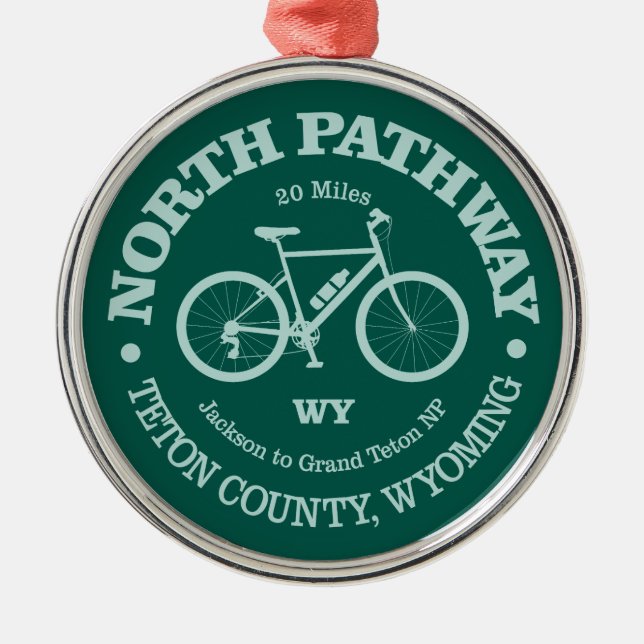 North Pathway (cycling) Metal Tree Decoration (Front)