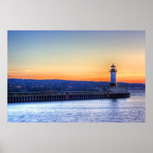 North Pier and Lighthouse Poster