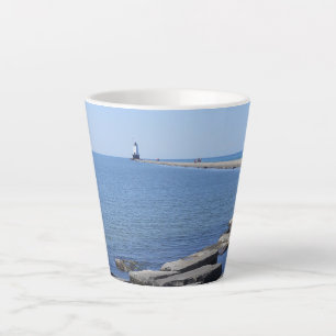 North Pierhead Lighthouse, Ludington, MI  Latte Mug
