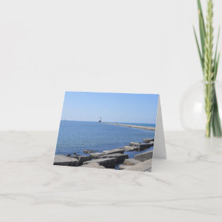 North Pierhead Lighthouse, Ludington, MI Notecard