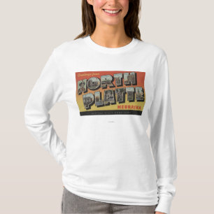 North Platte, Nebraska - Large Letter Scenes T-Shirt