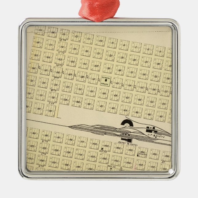 North Platte, Nebraska Metal Tree Decoration (Front)