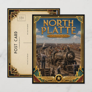 North Platte Nebraska Vintage Art Deco Golden Age Postcard
