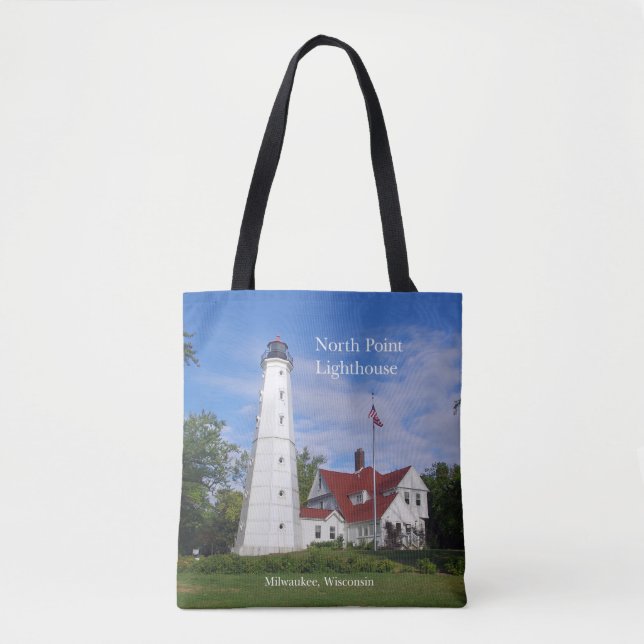North Point Lighthouse all over tote bag (Front)