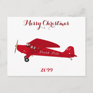 North Pole Aeroplane Christmas Postcards