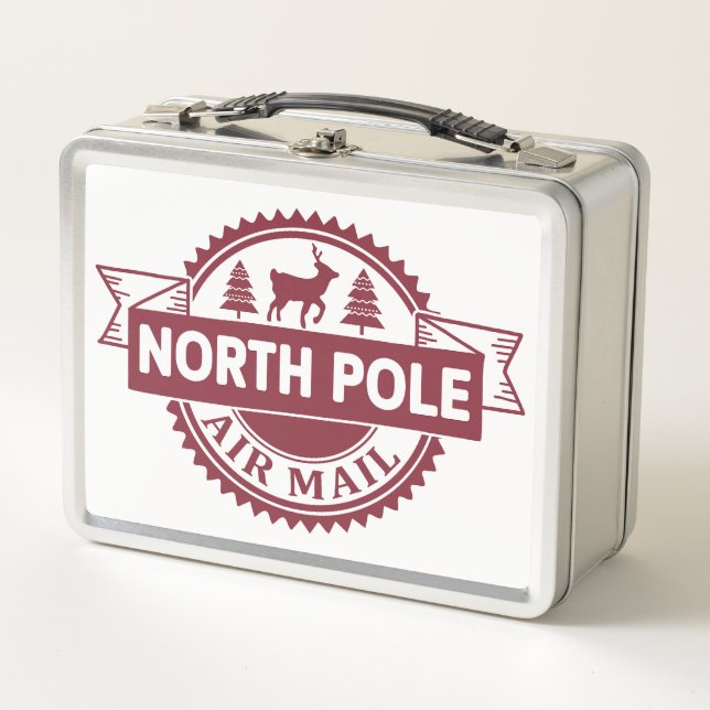 North Pole Air Mail  Metal Lunch Box (Front)