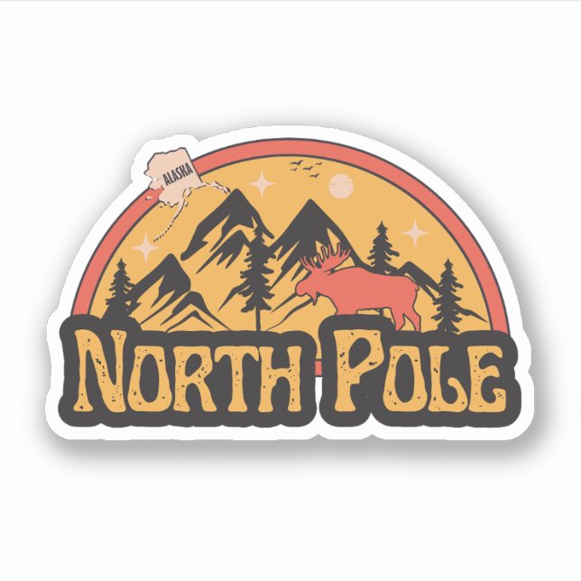 North Pole, Alaska Sticker (Front)