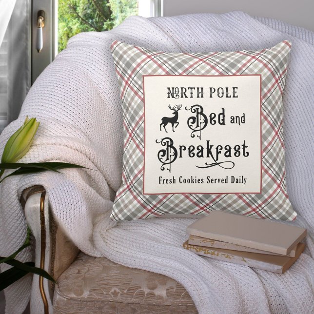 North Pole Bed and Breakfast Farmhouse Christmas Cushion (Creator Uploaded)