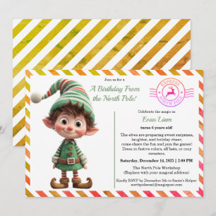 North Pole Birthday Magic Enchanted Elf Invitation