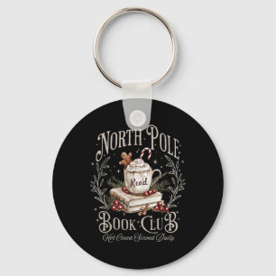 North Pole Book Club Christmas Bookish Xmas Books  Key Ring