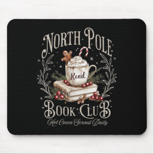 North Pole Book Club Christmas Bookish Xmas Books Mouse Pad