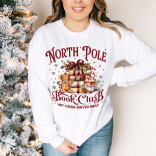 North Pole Book Club Holiday Book Lover Gift Sweatshirt