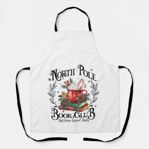 North Pole Book Club Hot Cocoa Christmas  Apron