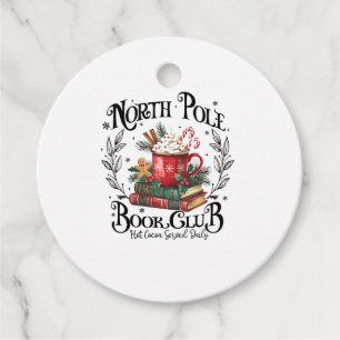 North Pole Book Club Hot Cocoa Christmas Favour Tags
