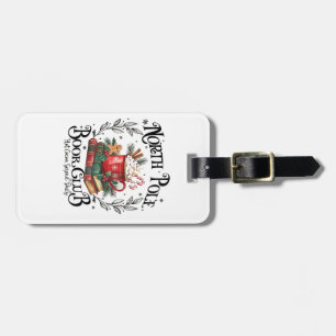 North Pole Book Club Hot Cocoa Christmas Luggage Tag