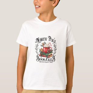 North Pole Book Club Hot Cocoa Christmas T-Shirt