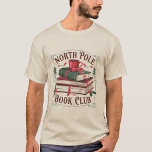 North Pole Book Club Librarian Bookish Reading  T-Shirt