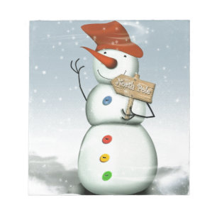 North Pole Bound Snowman Notepad