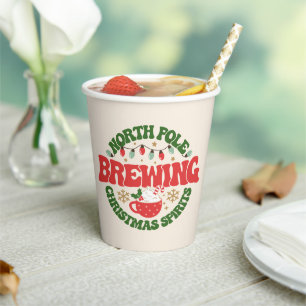 North Pole Brewing Christmas Spirits Coffee  Paper Cups