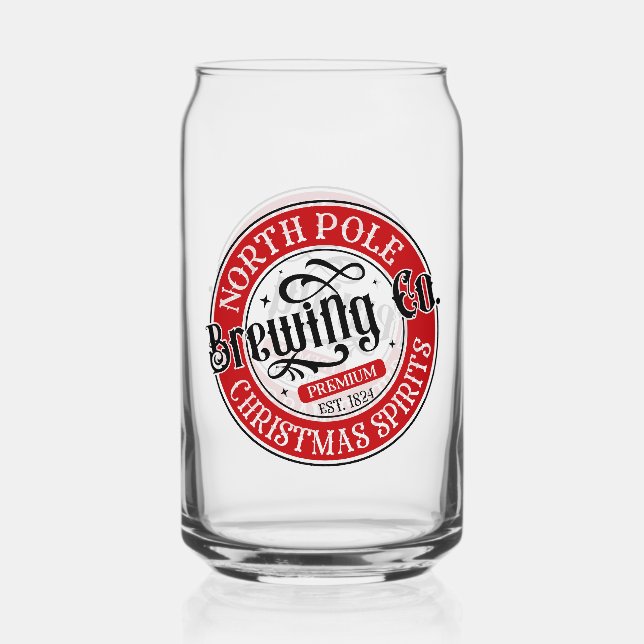North Pole Brewing Company  Can Glass (Back)