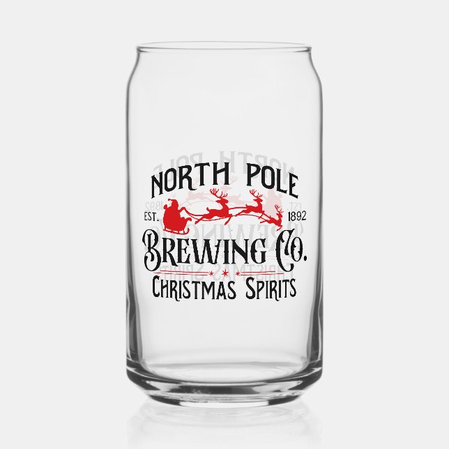 North Pole Brewing Company  Can Glass (Front)