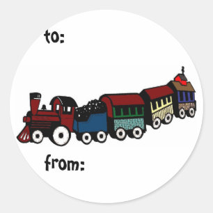 North Pole Choo Choo Classic Round Sticker