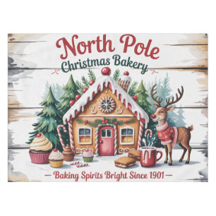 North Pole Christmas Bakery Tablecloth