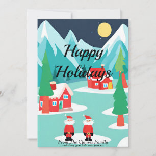 North Pole Christmas Flat Holiday Card