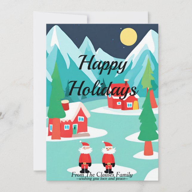 North Pole Christmas Flat Holiday Card (Front)