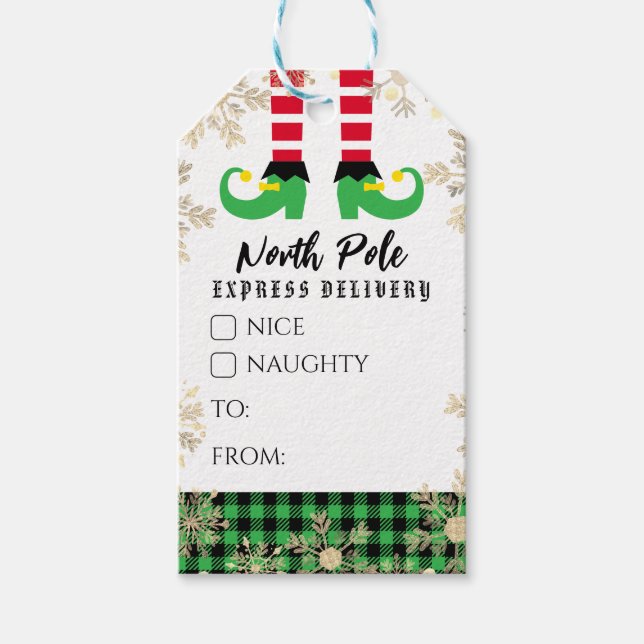 North Pole Christmas Gift Tags (Front)