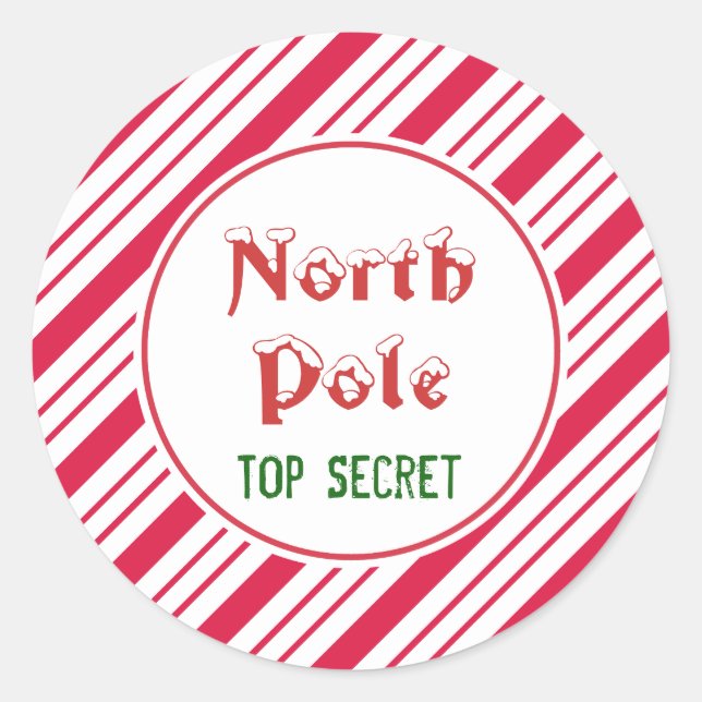 North Pole Christmas Stickers (Front)