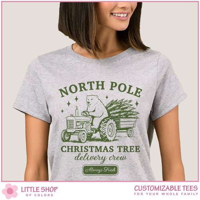 North Pole Christmas Tree Delivery Crew Group T-Shirt (Creator Uploaded)
