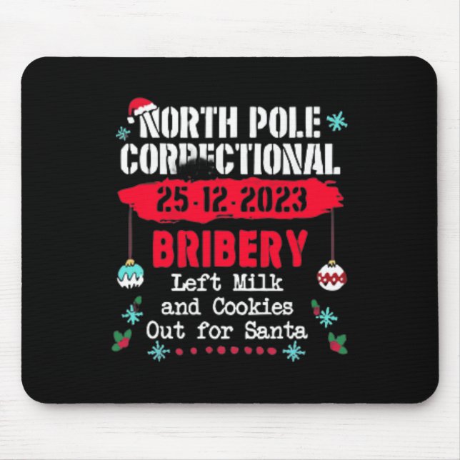 North pole correctional christmas pyjamas fun  mouse pad (Front)