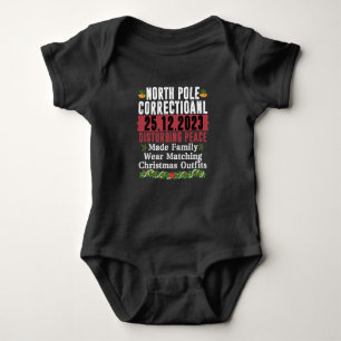 North Pole Correctional Disturbing Peace Family  Baby Bodysuit