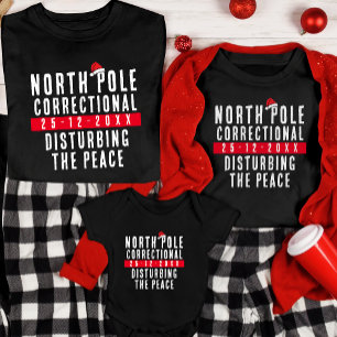 North Pole Correctional Matching Family Christmas T-Shirt
