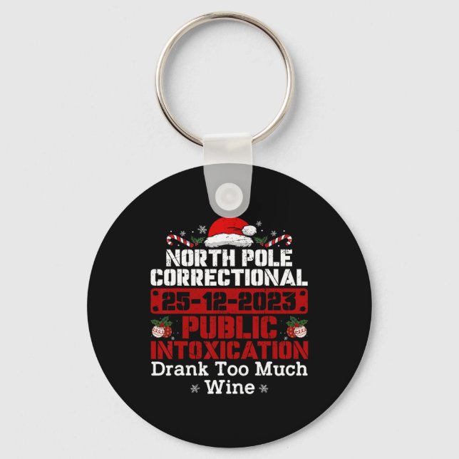North Pole Correctional Public Intoxication Family Key Ring (Front)