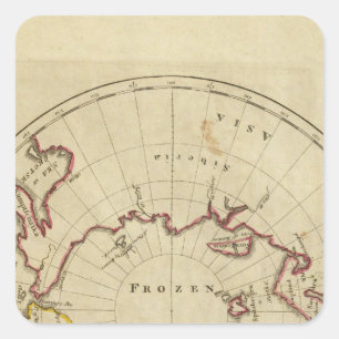 North Pole countries Square Sticker