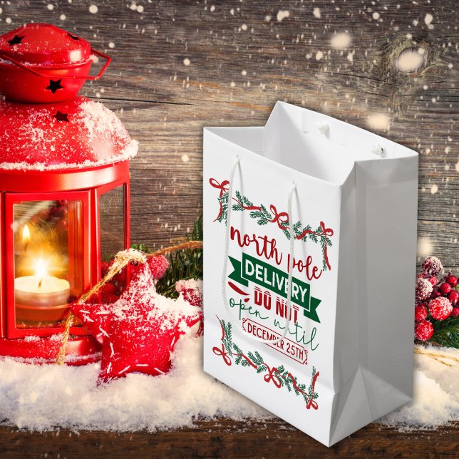 North Pole Delivery Christmas  Medium Gift Bag (Creator Uploaded)
