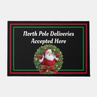 North Pole Delivery Santa Red White Front Door