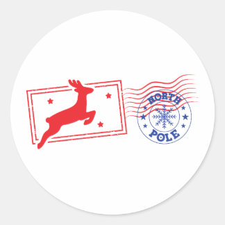 north pole delivery sticker for christmas gifts